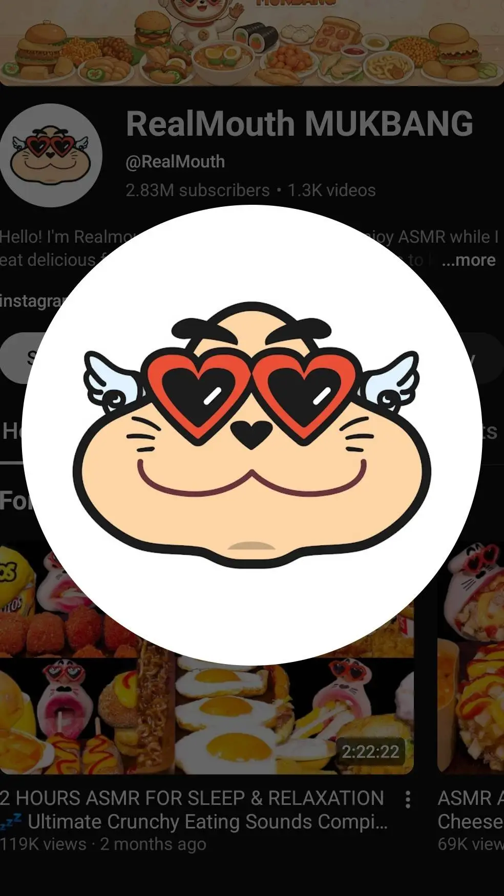 ai character: @REALMOUTHMUKBANG  background