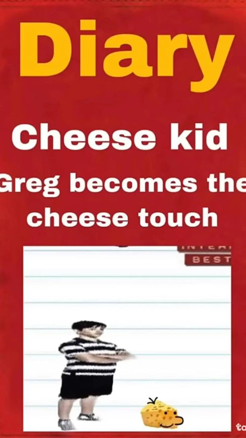 ai character: cheese kid Greg :] background