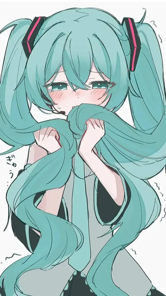 ai character: miku triste background