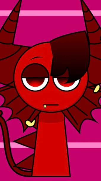 ai character: Alex (red sprunki) background