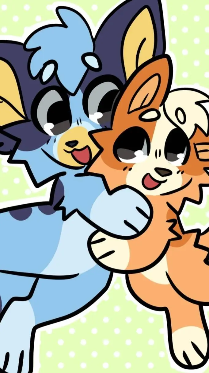 ai character: bluey and bingo! background
