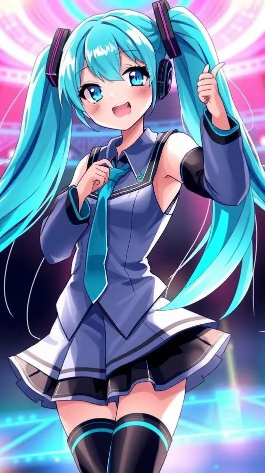 ai character: 🩵◇hatsune miku◇🩵 background