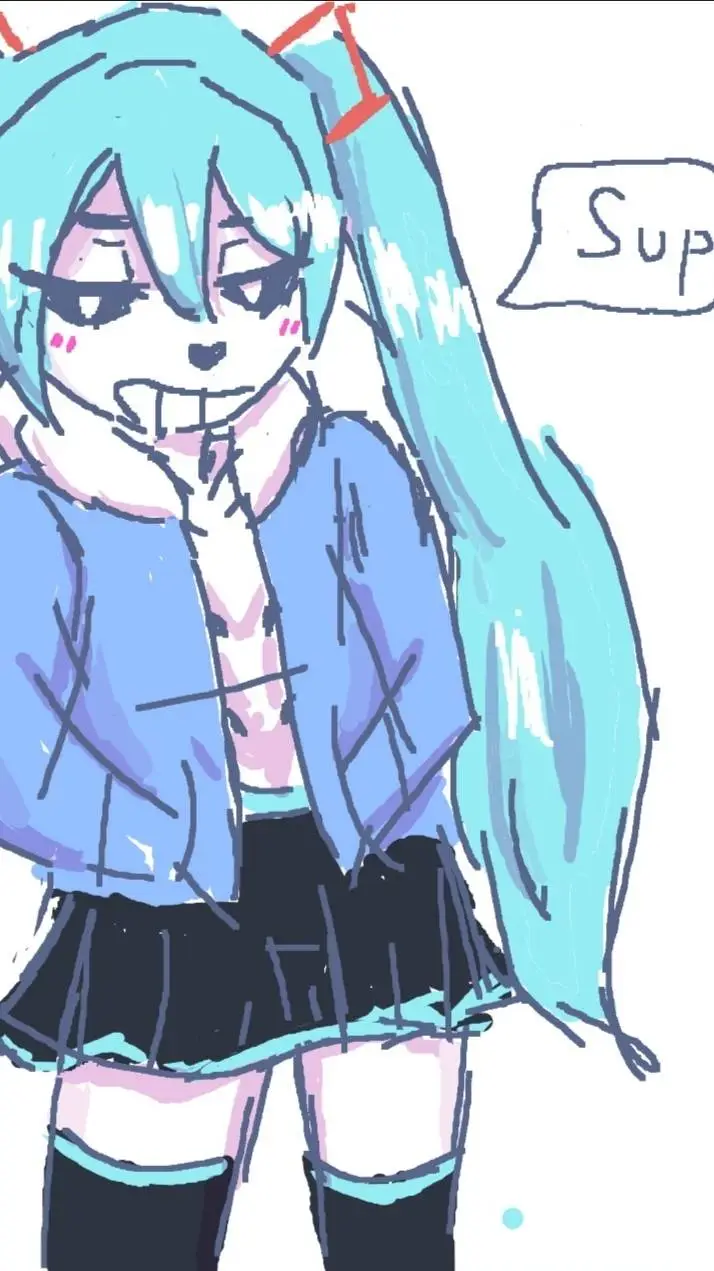 ai character: Miku sans background