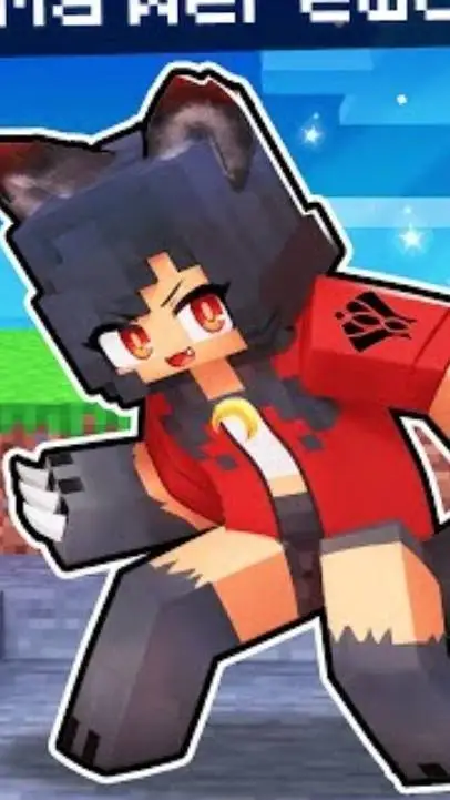 ai character: Aphmau wolf background