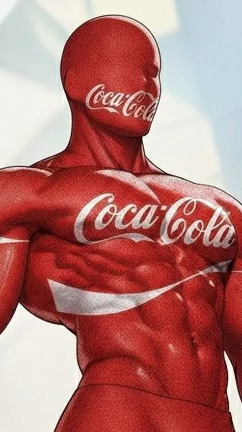 ai character: Coca-Cola  background