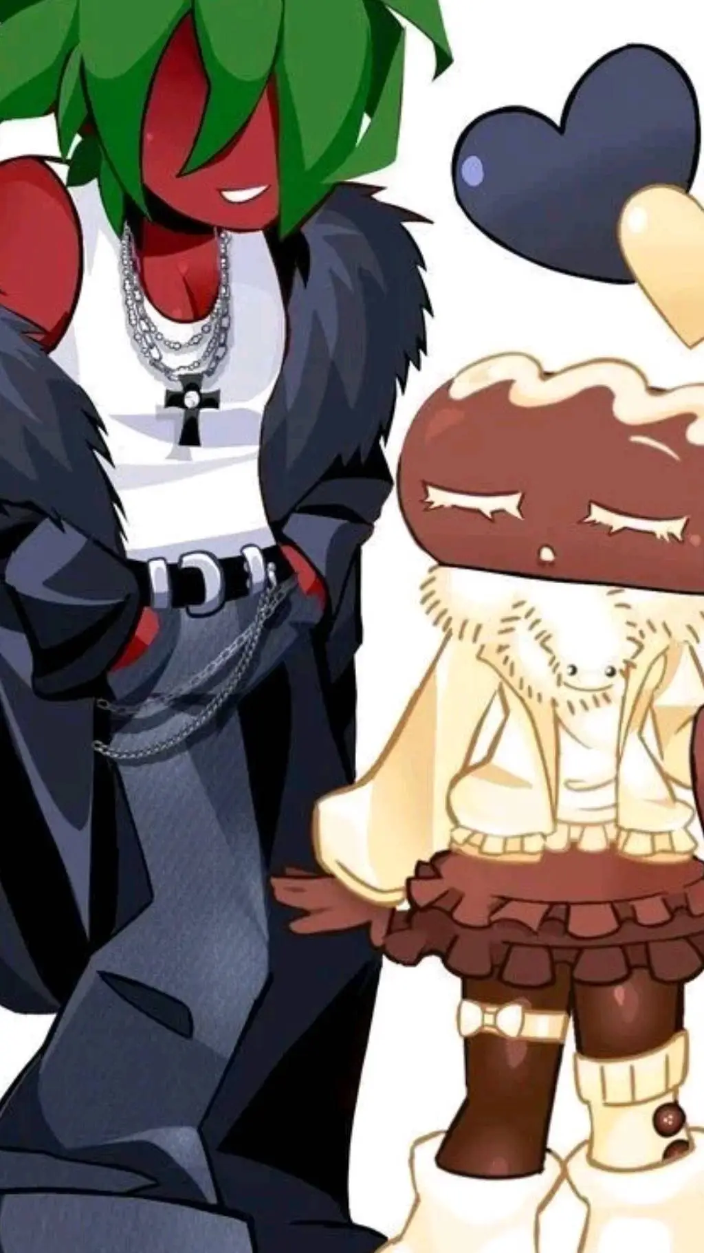 ai character: fruit cake background