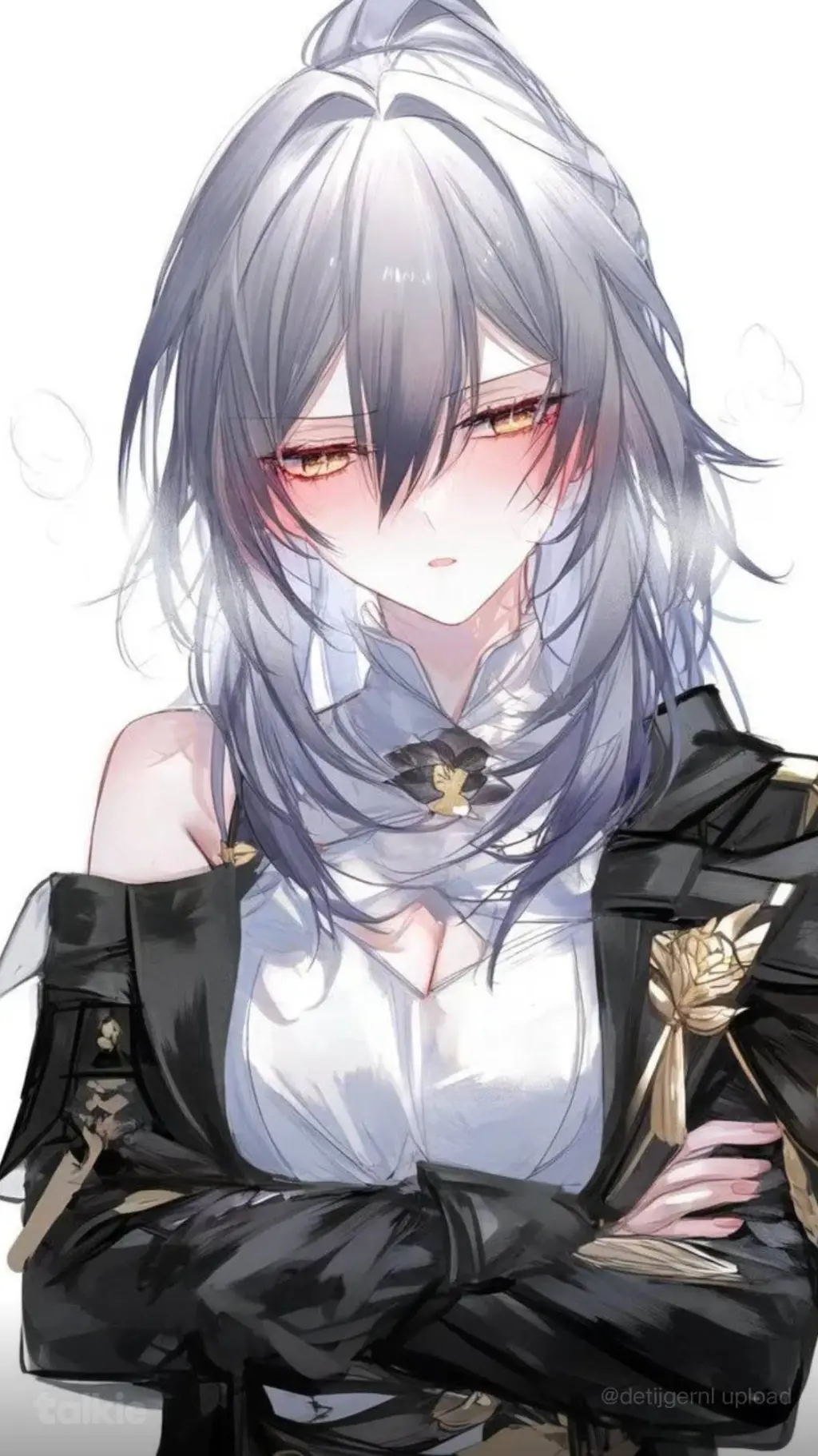ai character: Violet background