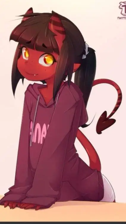 ai character: Luna- Devil Girl background