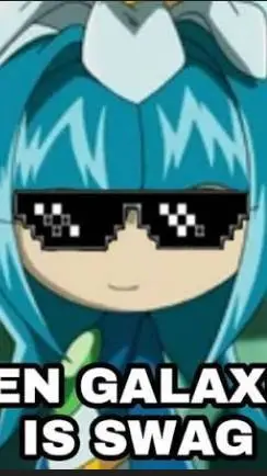 ai character: swag galaxina background