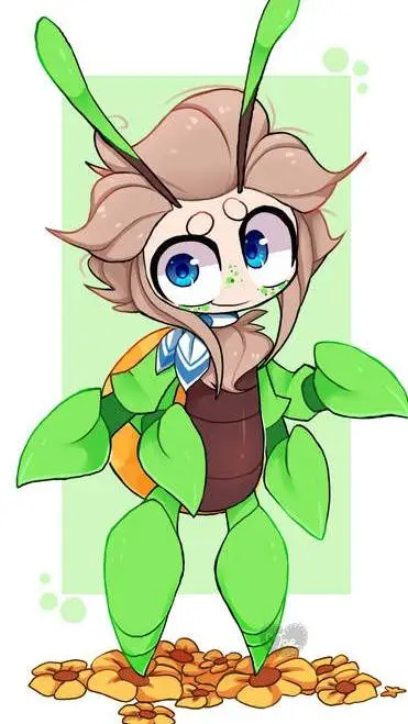 ai character: 💚🐞~Scaratar~🌹🌱 background