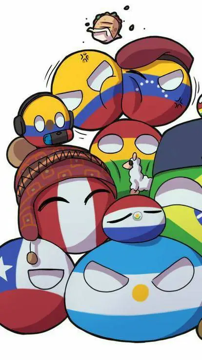 ai character: countryballs  background