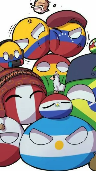 ai character: countryballs  background