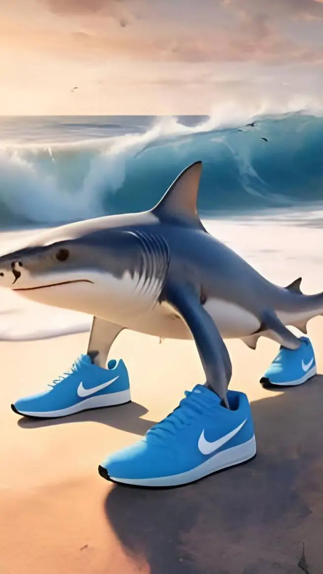 ai character: tralalero tralala background