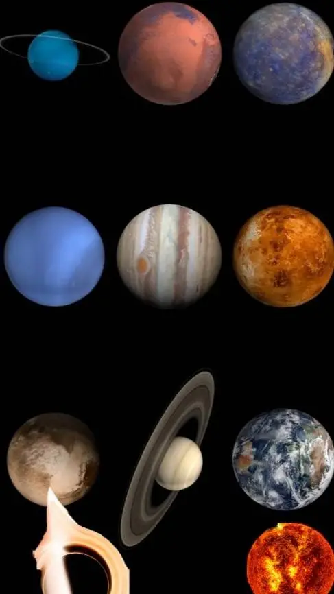ai character: solar system background