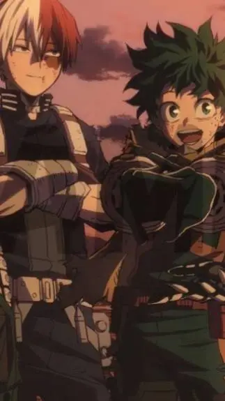 ai character: deku x shoto  background