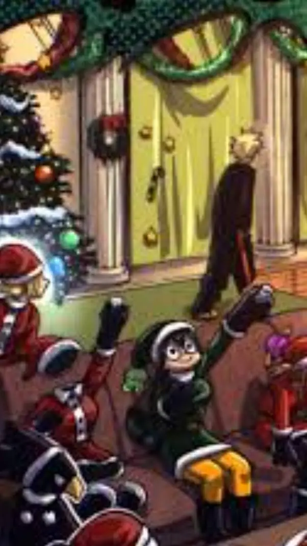 ai character: Christmas with 1-A background