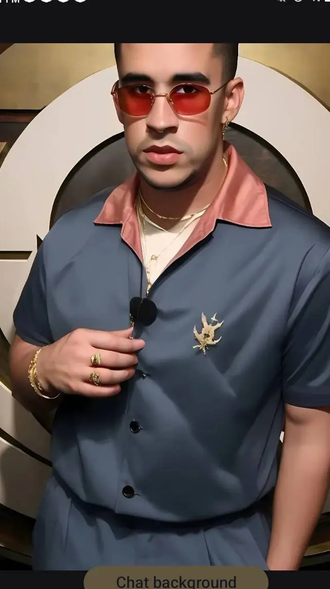 ai character: badbunny  background