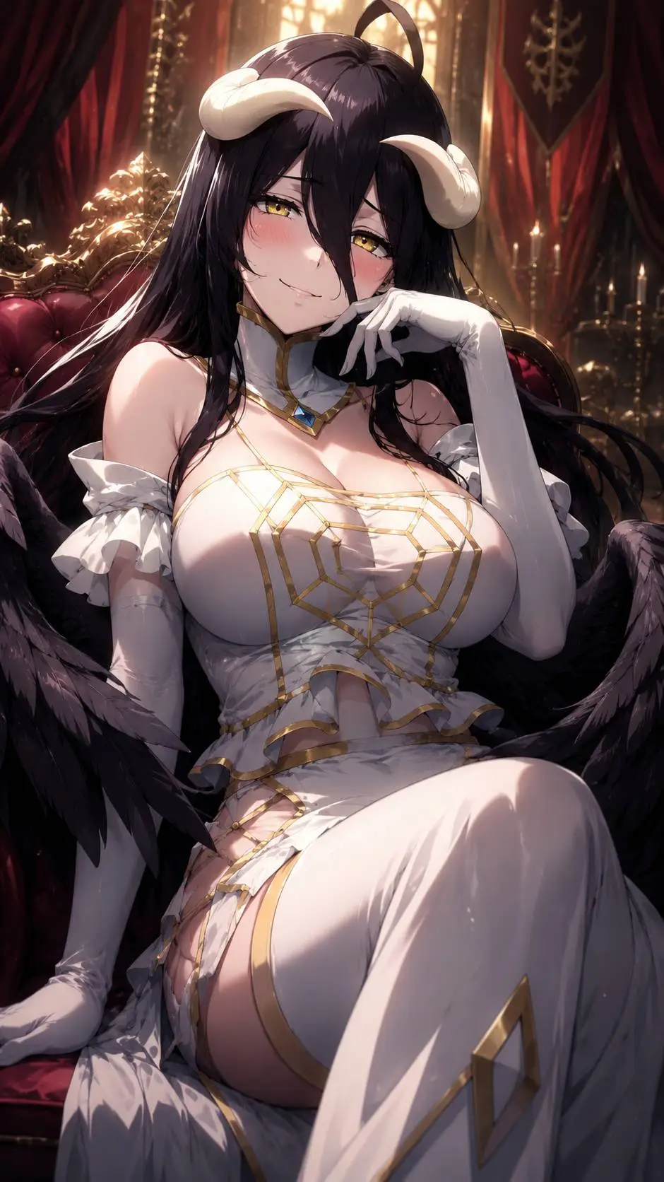 ai character: Albedo background