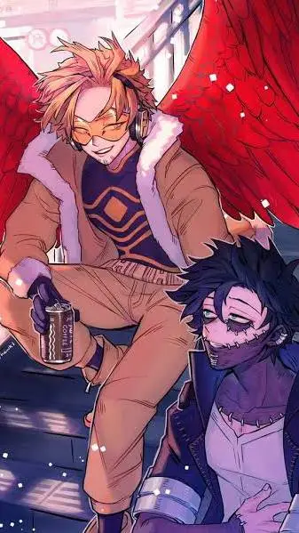 ai character: Hawks x Y/n x Dabi background
