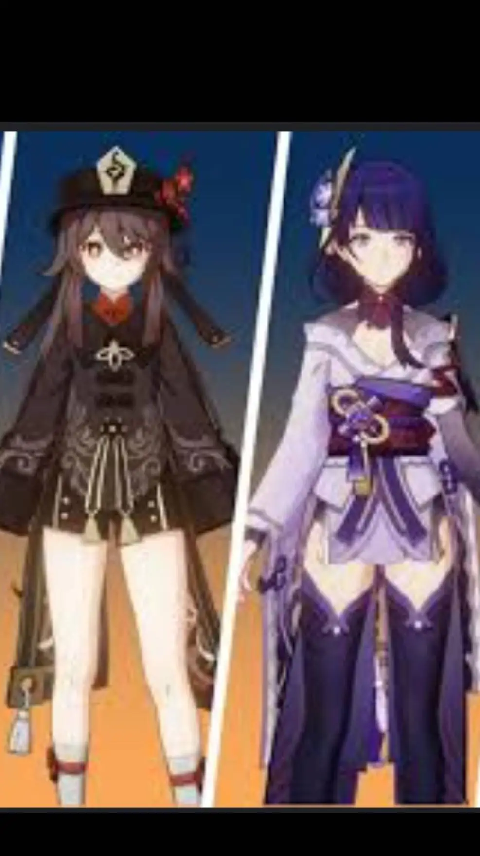 ai character: Hu Tao & raiden background