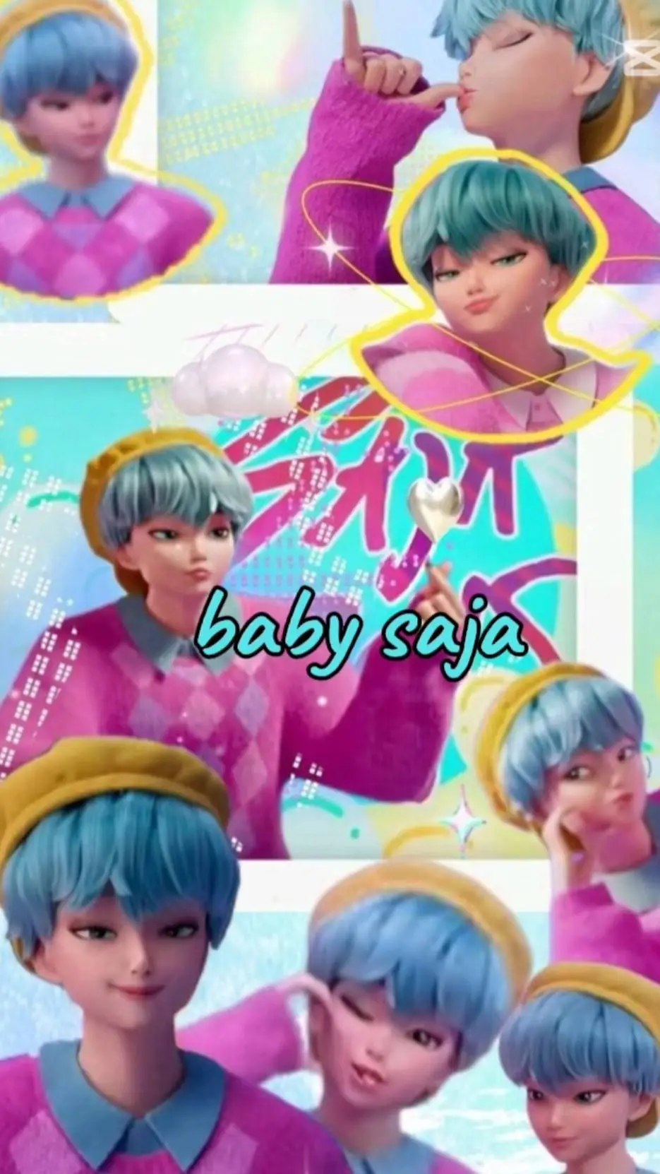 ai character: Baby saja background