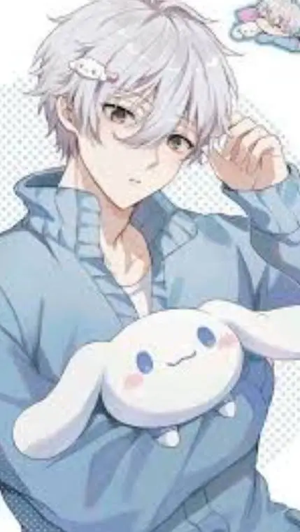 ai character: Sanrio pijamada 🩵🤍 background