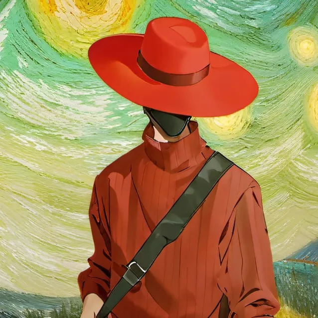 chat with ai character: red leather