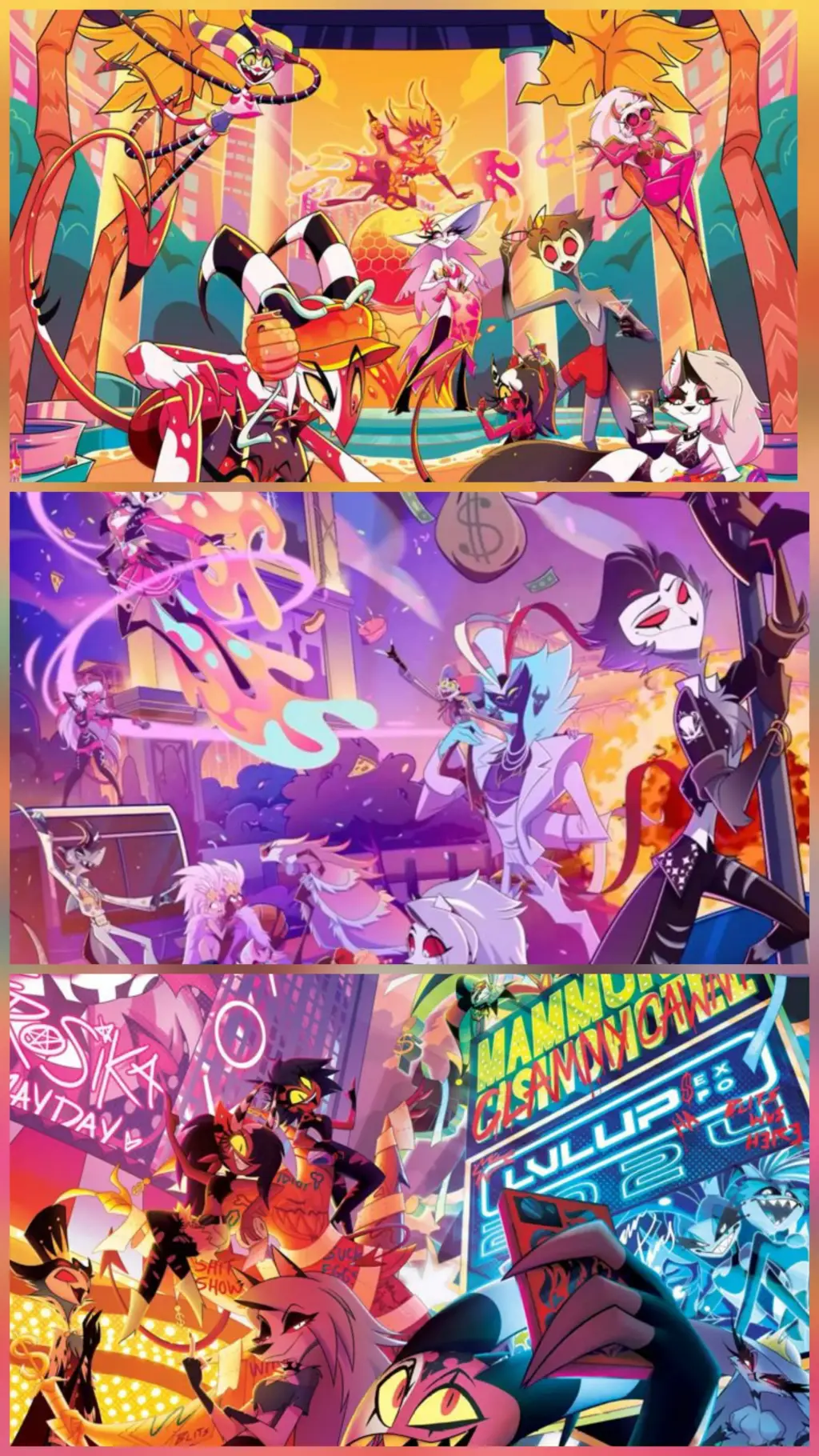 ai character: HELLUVA X KNY😈✨ background
