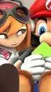 ai character: Mario x meggy  background