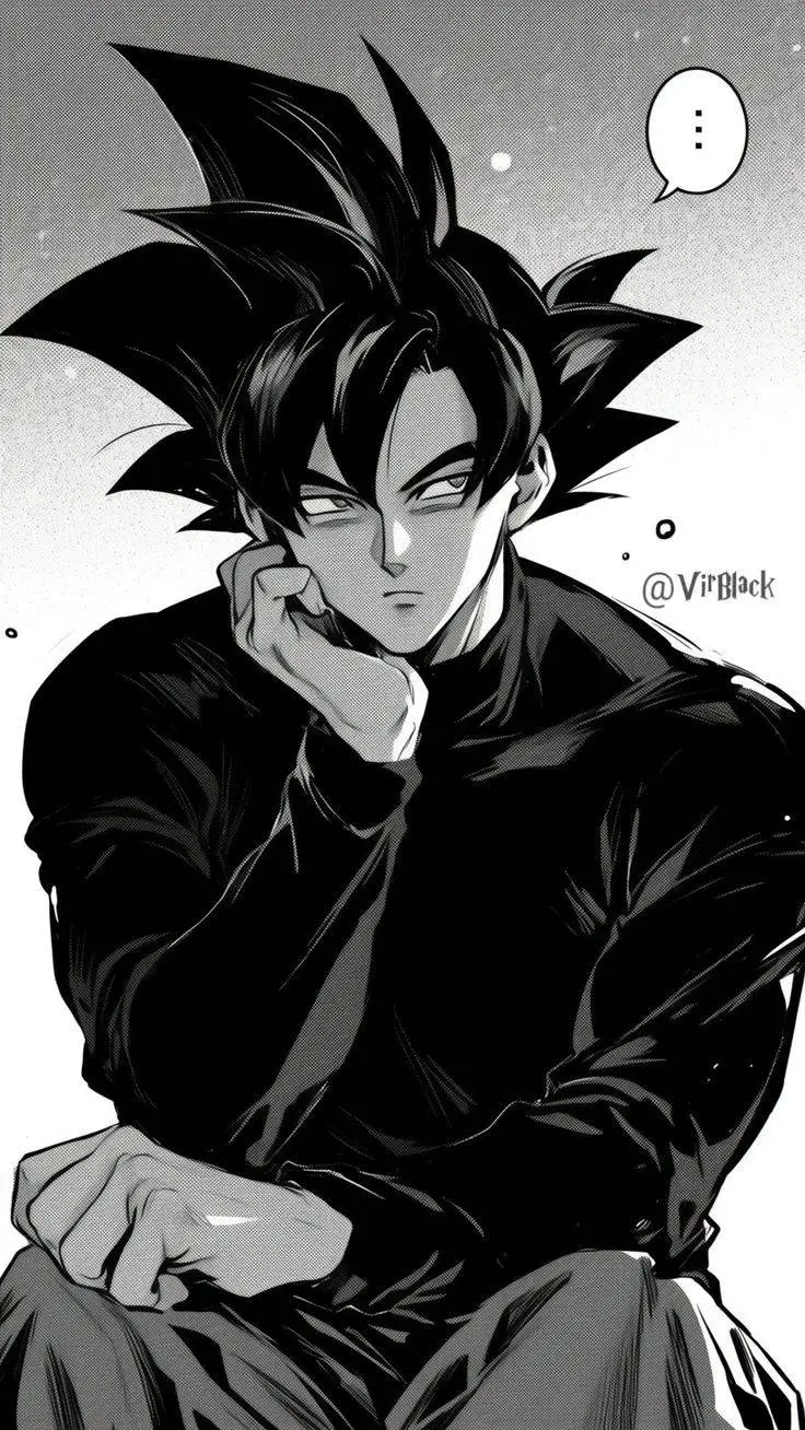 ai character: Goku Black background