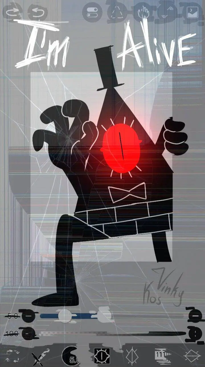 ai character: | Bill Cipher 1 background
