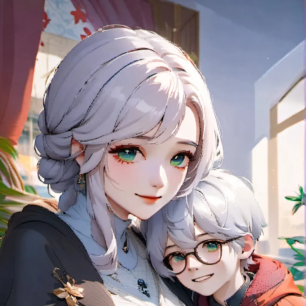chat with ai character: Mom and son 