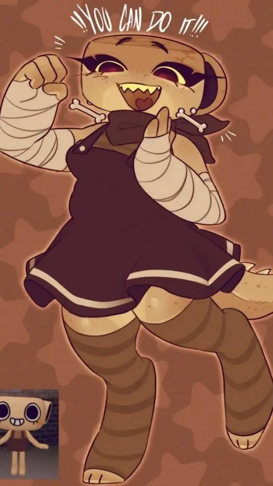 ai character: Shelly fossilian! background