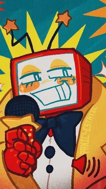 ai character: Showtime Vee!🎪 background