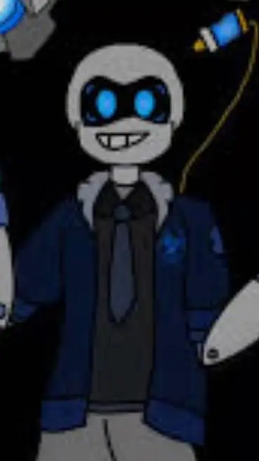ai character: MD X UNDERTALE background