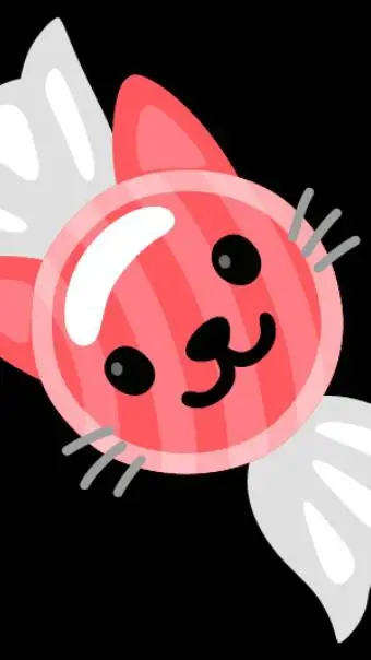 ai character: kitty candy 🍬 background