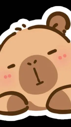 ai character: cute capybara background