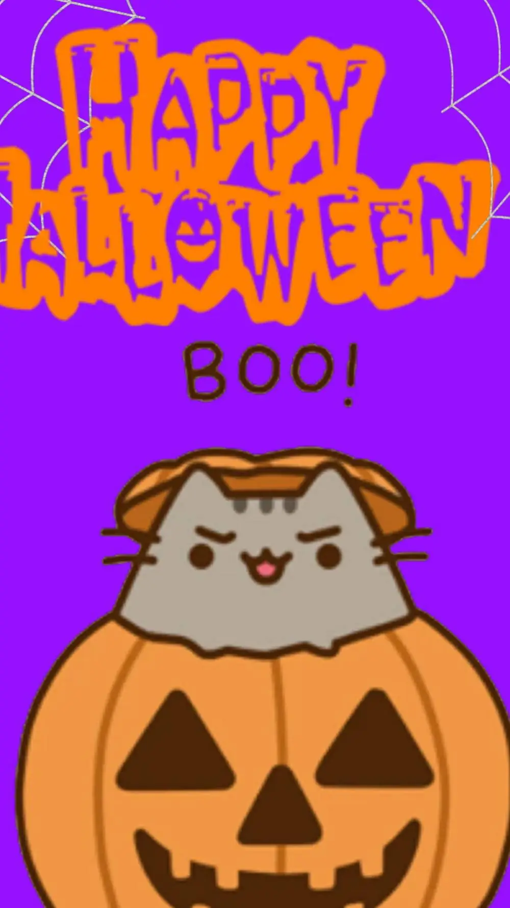 ai character: Halloween pusheen background