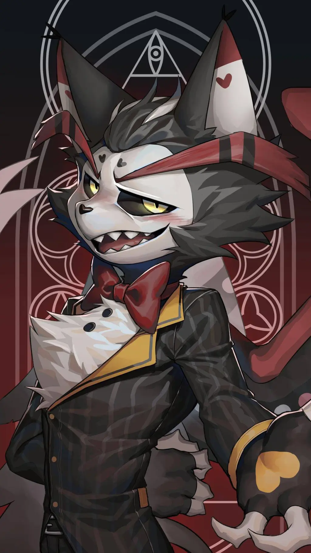 ai character: 📟Husker🎩 background
