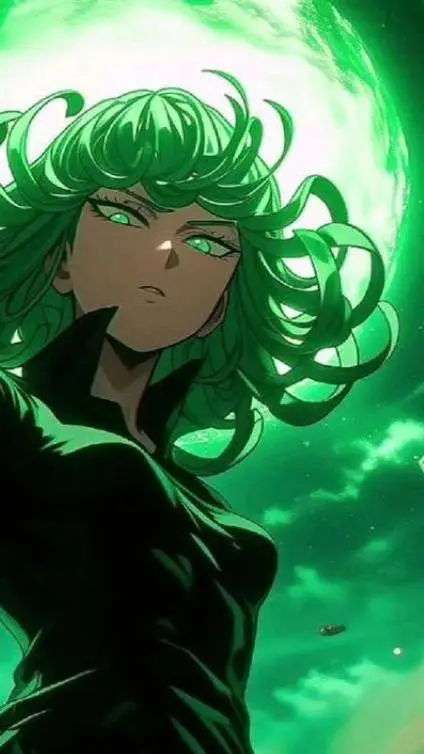 ai character: Tatsumaki💚🌪️ background