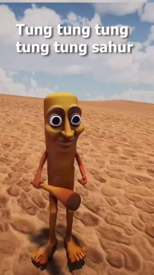 ai character: Tung tung sathur background