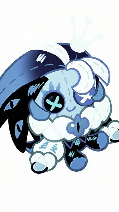 ai character: Shadow milk cookie background