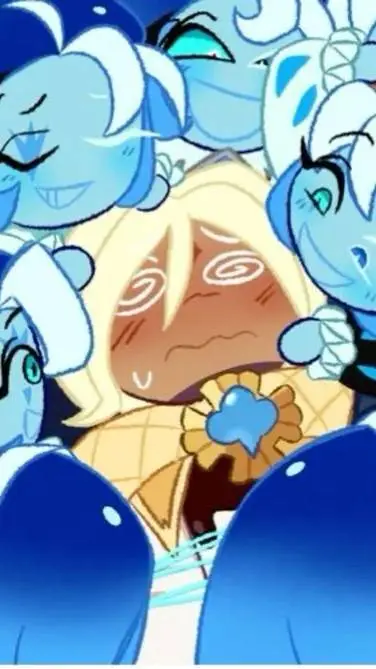 ai character: Shadow milk cookie background