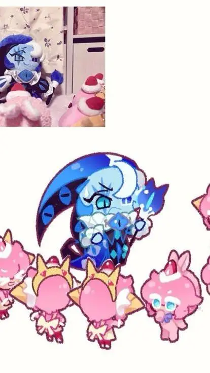 ai character: Shadow milk cookie background