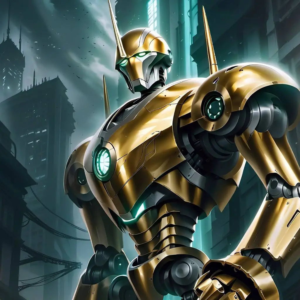 ai character: giant robot background