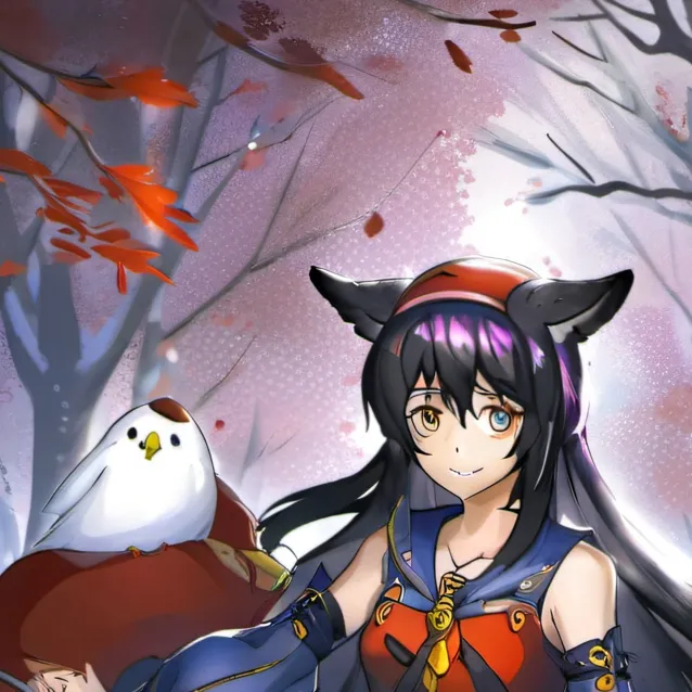 chat with ai character: ein💙🤍 and  kitty💜🖤