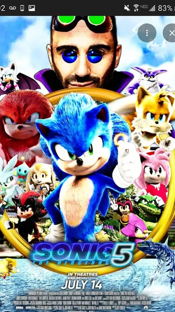 ai character: Sonic squid game background