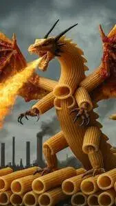 ai character: dragon cannelloni background