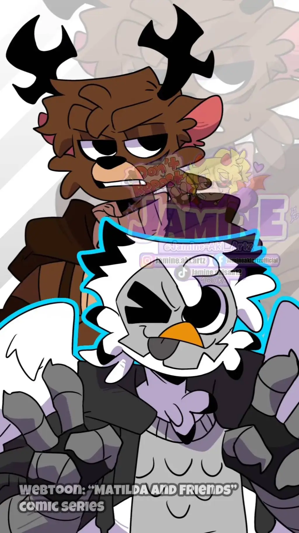 ai character: búho y ciervo 2 background