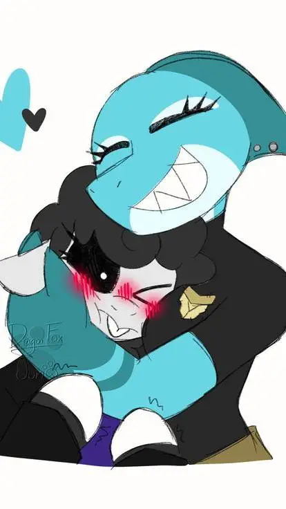 ai character: Maggie x baba 2🩵🖤 background